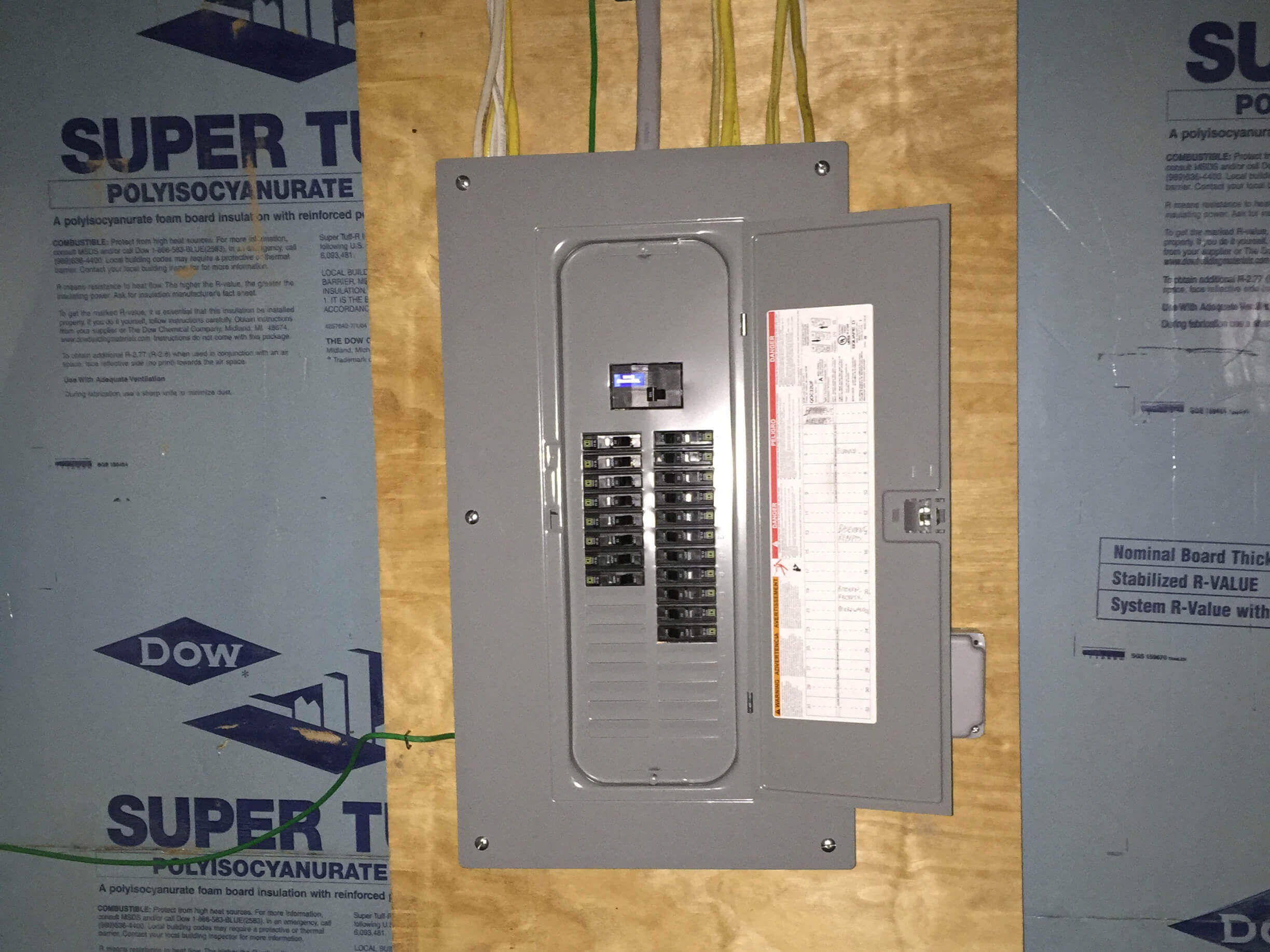Installed electric panel